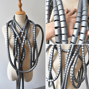 银灰色扭曲管子塑料改造再造创意手工辅料婚庆装 设计师 饰拍照时装
