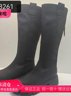 香香莉28261加绒厚底高筒靴2024年冬女显瘦不过膝骑士靴百搭长靴