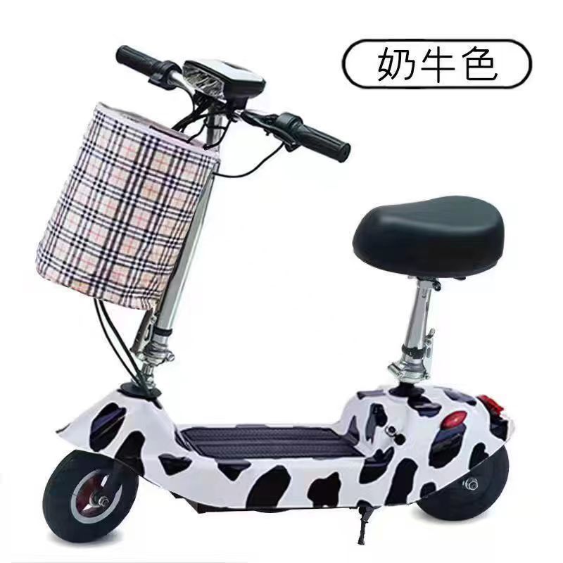 一键折叠小巧轻便上班校园代步车 多色可选小海豚迷你电动滑板车