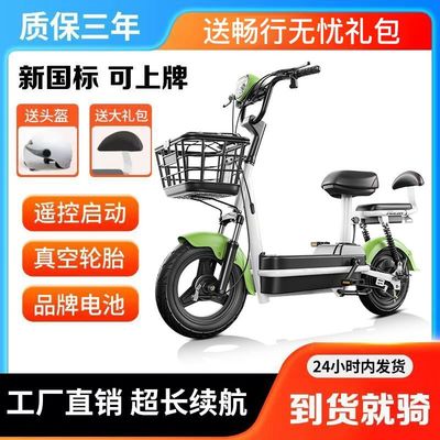 2025新款爱马同款电动自行车可上牌新国标电瓶锂电池小型女代步小