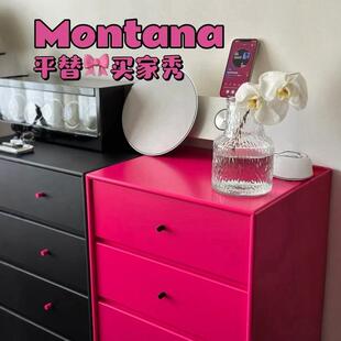 Sweden瑞典 全实木烤漆Montana平替四斗柜收纳卧室床头柜储物柜