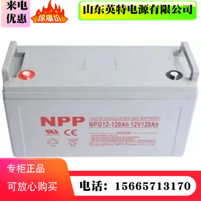 NPP耐普NPG12-120铅酸免维护蓄电池 12V120AH太阳能UPS电池专用