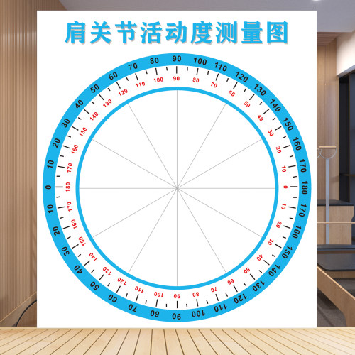 肩关节活动度测量图墙纸康复私教医院诊所上肢康复测量评估表壁画