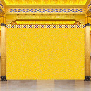 佛堂祥云纹背景墙纸宫廷风祥云浮雕定制壁画禅房寺庙道堂仙堂壁纸