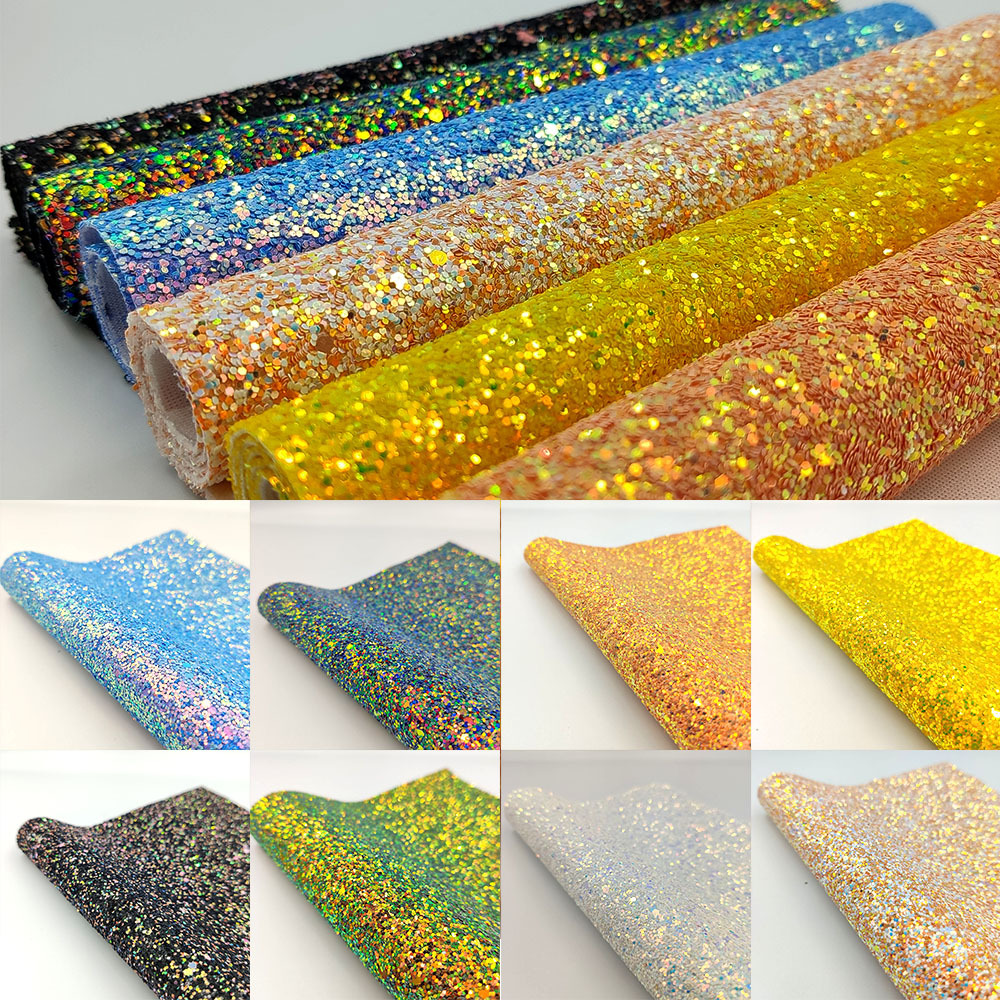 闪亮全息粗粉炫彩Glitter格利特革 DIY箱包工艺品服饰贴膜