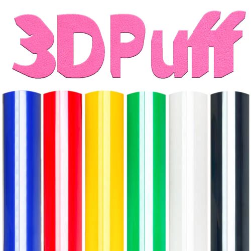 纯色3D泡芙热转印刻字膜