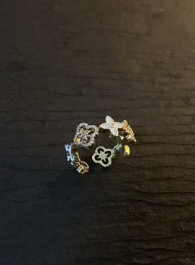 中古vintage幸运戒指轻奢高级感小众气质ins风宫廷复古设计