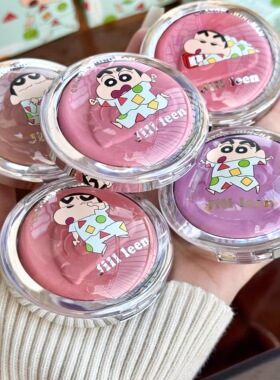 0粉感腮红！JILL LEEN蜡笔小新联名款单色烘焙腮红修容哑光盘