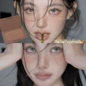 木质冷秋调 Mooneyes月亮眼睛橡皮糖腮红单色土棕收缩色修容清冷