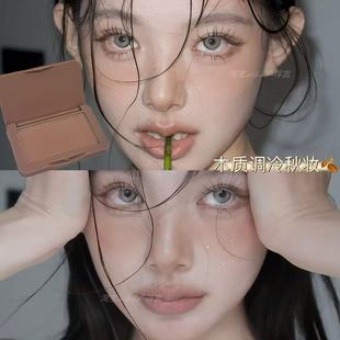 木质冷秋调！Mooneyes月亮眼睛橡皮糖腮红单色土棕收缩色修容清冷
