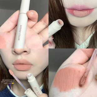 深唇救星！LEEMEMBER荔萌NB01哑光雾面唇釉不卡纹白开水打底叠涂