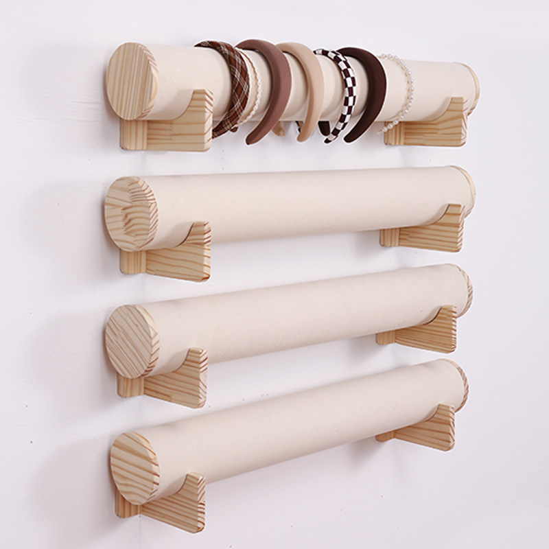 饰品店发箍展示架上墙头饰首饰收纳架挂杆头花发卡发带头箍陈列架