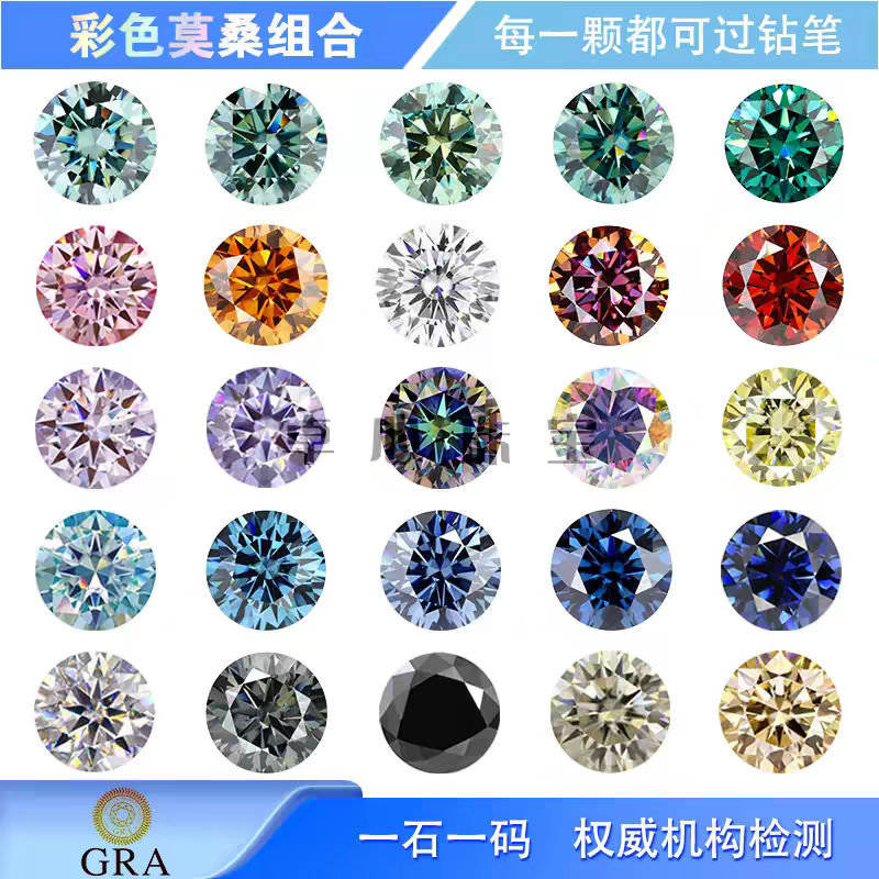 十二生辰石耐高温彩色锆石手工d