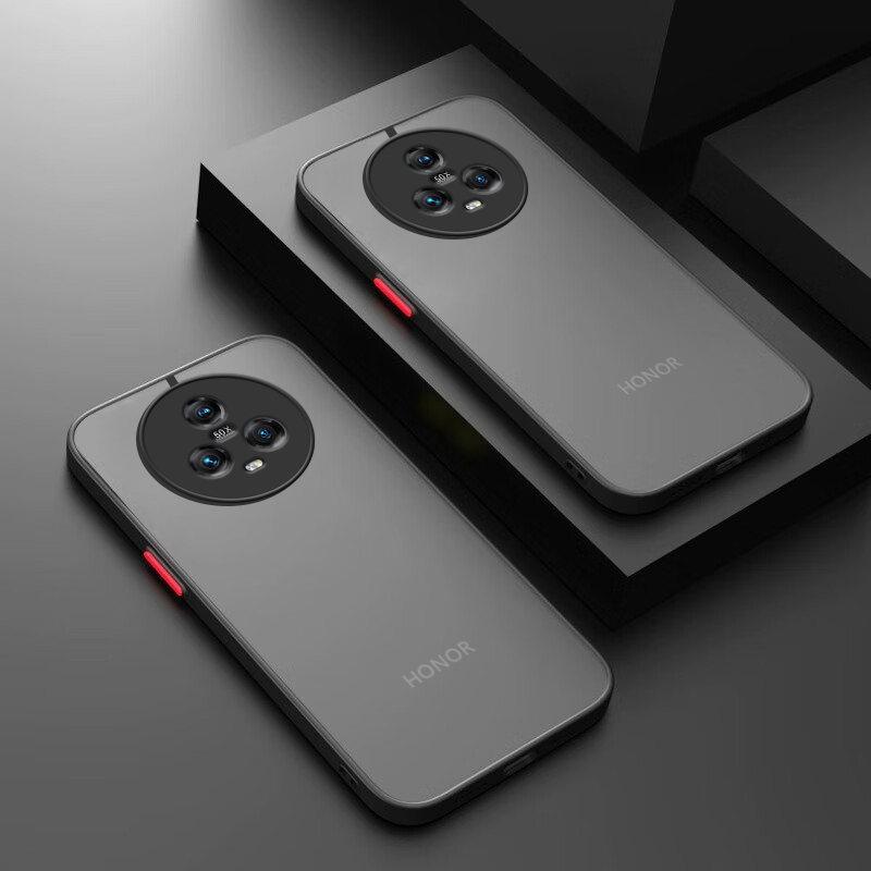 荣耀magic5透明磨砂硅胶撞色壳