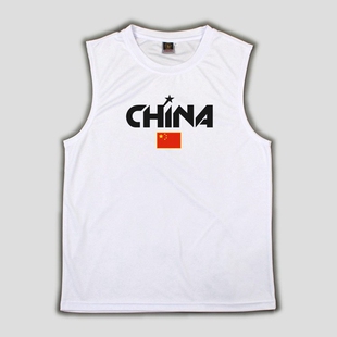中国队男篮球衣国家队服投篮热身坎肩篮球训练服跑步宽肩运动背心