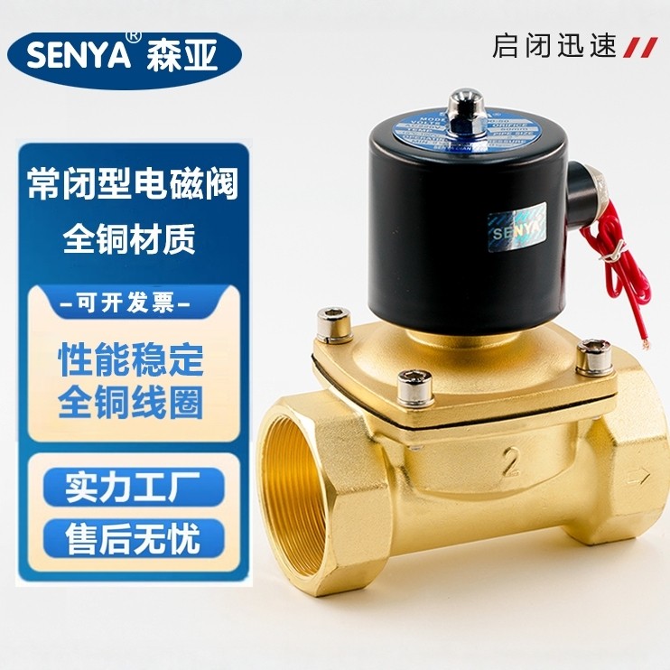 SENYA全铜电磁阀森亚常闭式水阀纯铜线圈AC220VDC24V气控阀3分4,标准件/零部件/工业耗材,气阀,淘宝优惠券,粉丝福利购,淘宝优惠卷