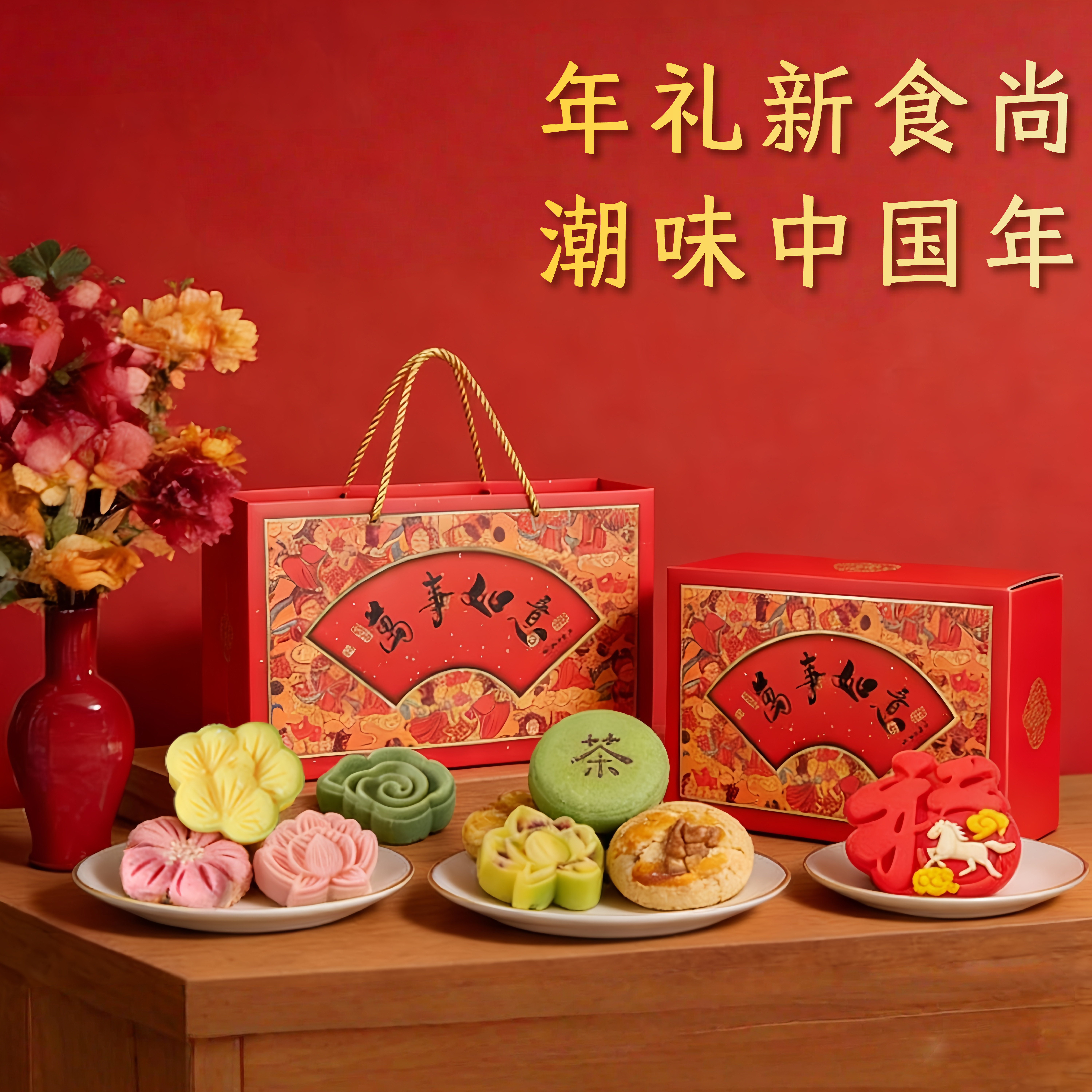 新年货中式糕点礼盒春节零食大礼包桃酥米糕苏州特产伴手礼走亲戚