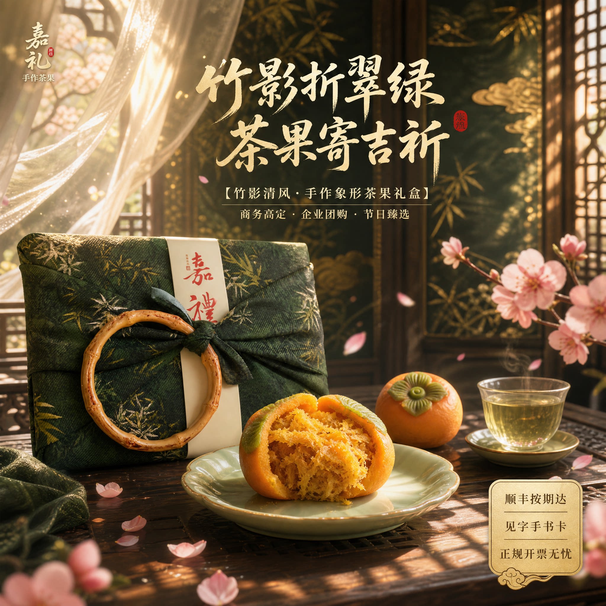 新中式手工传统糕点心礼盒伴手礼茶点绿豆糕花生酥苏州特产送礼品