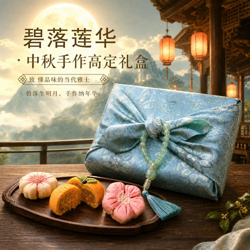 新中式手工绿豆糕礼盒送长辈