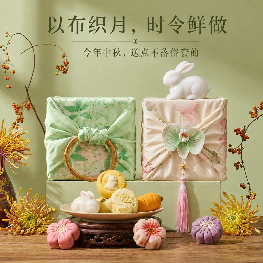 中秋节月饼礼盒装中式糕点桃花酥茶点中国风伴手礼品送人苏州特产