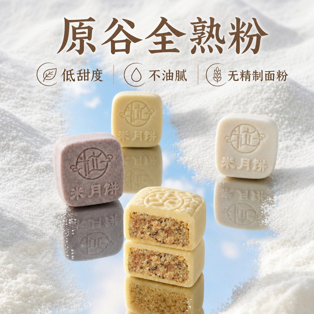 中秋南宋婺式米月饼全素中式糕点心大米皮山楂糯米糕紫米零食送礼