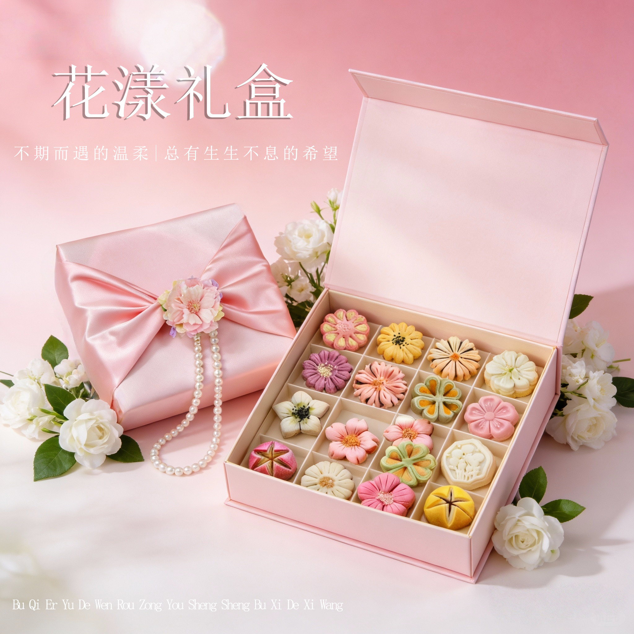 情人节国风特色新中式糕点心礼盒桃花酥礼盒送人苏州特产伴手礼物