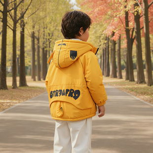 男童加绒外套2025新款加厚棉服派克服儿童装冬季棉衣痞帅冬装炸街