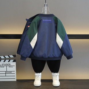 男童春装外套薄款2026新款冲锋衣棒球服帅气儿童炸街痞帅童装潮