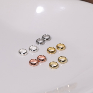 diy饰品配件手工材料钛钢18K金保色顶珠隔片圆圈手链项链散珠