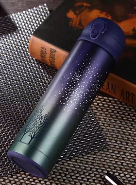 一键开启弹跳盖保温杯304不锈钢