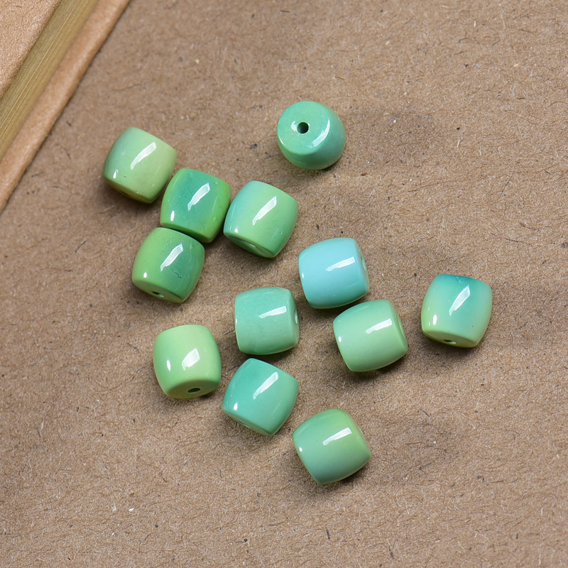 DIY半成品仿松石散珠隔珠腰珠顶珠桶珠文玩手链佛珠配件饰品批发