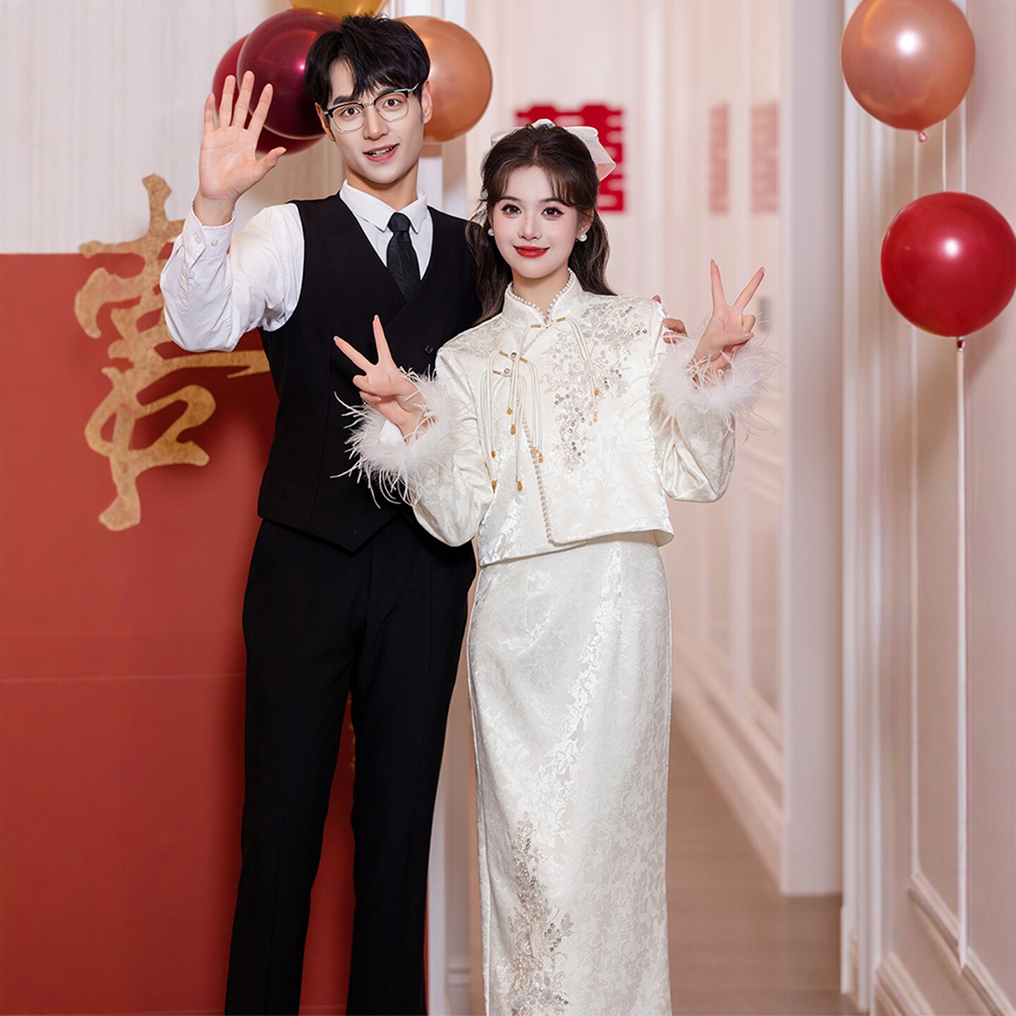 海棠记小个子订婚领证小礼服结婚敬酒服新娘回门便装中式晚礼服女