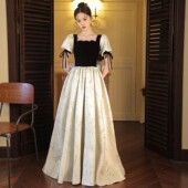 海棠记法式 晚礼服裙女宴会气质主持人高端轻奢成人礼毕业声乐艺考