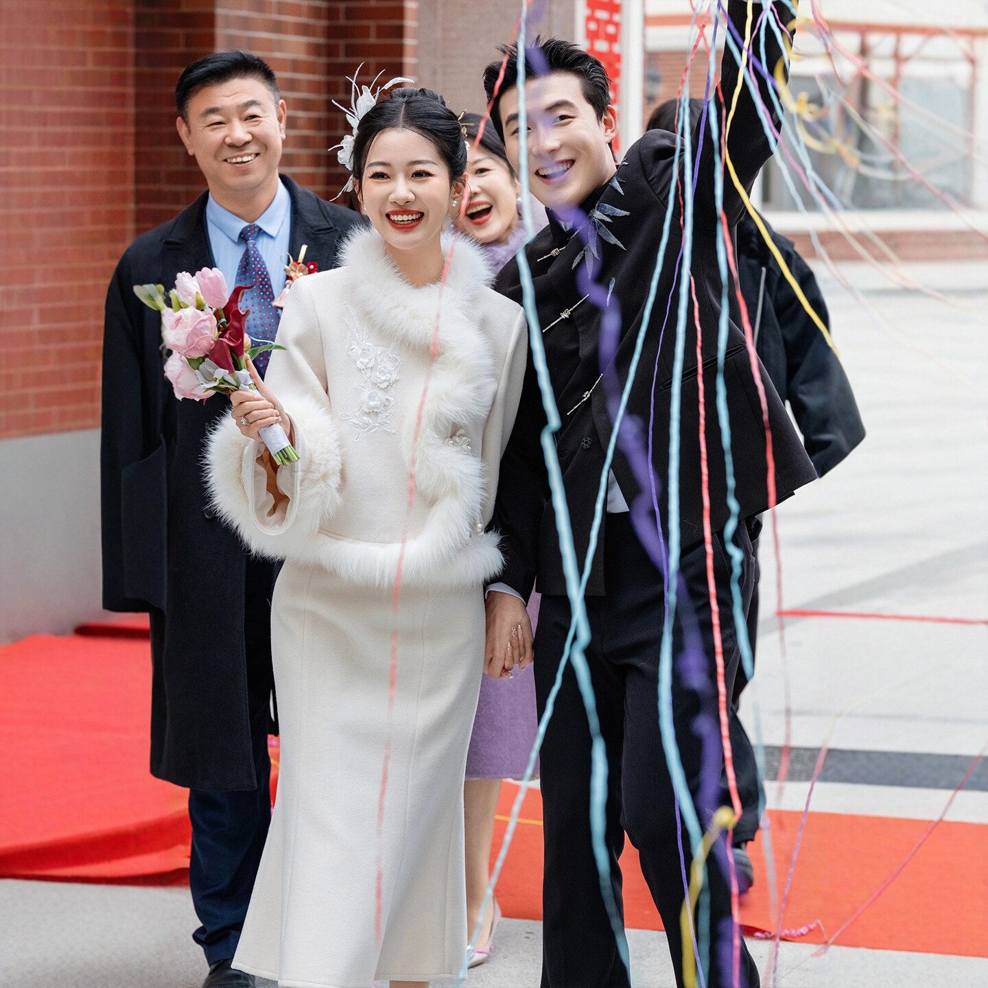 海棠记中式敬酒服新娘长袖订婚礼