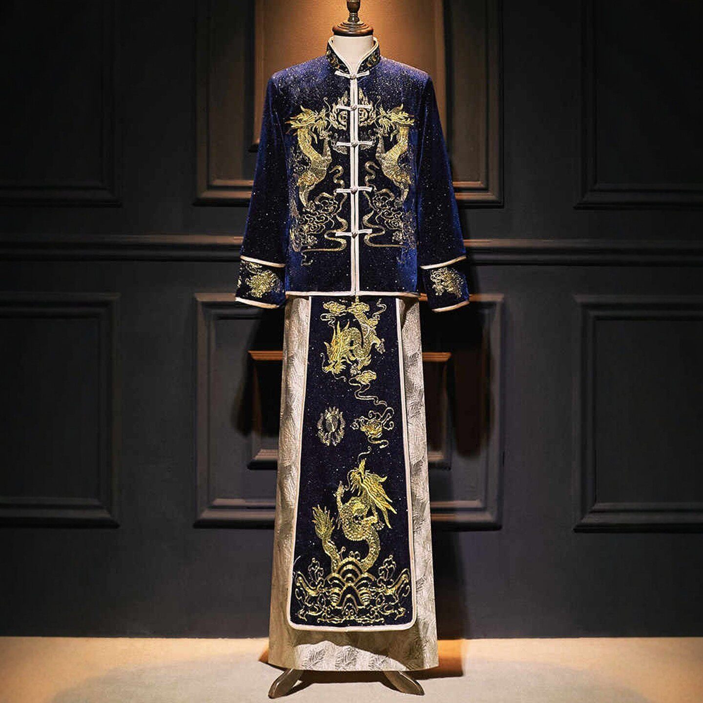 海棠记秀禾服男夏季新款中式男士结婚礼服中国风婚礼新郎接亲婚服