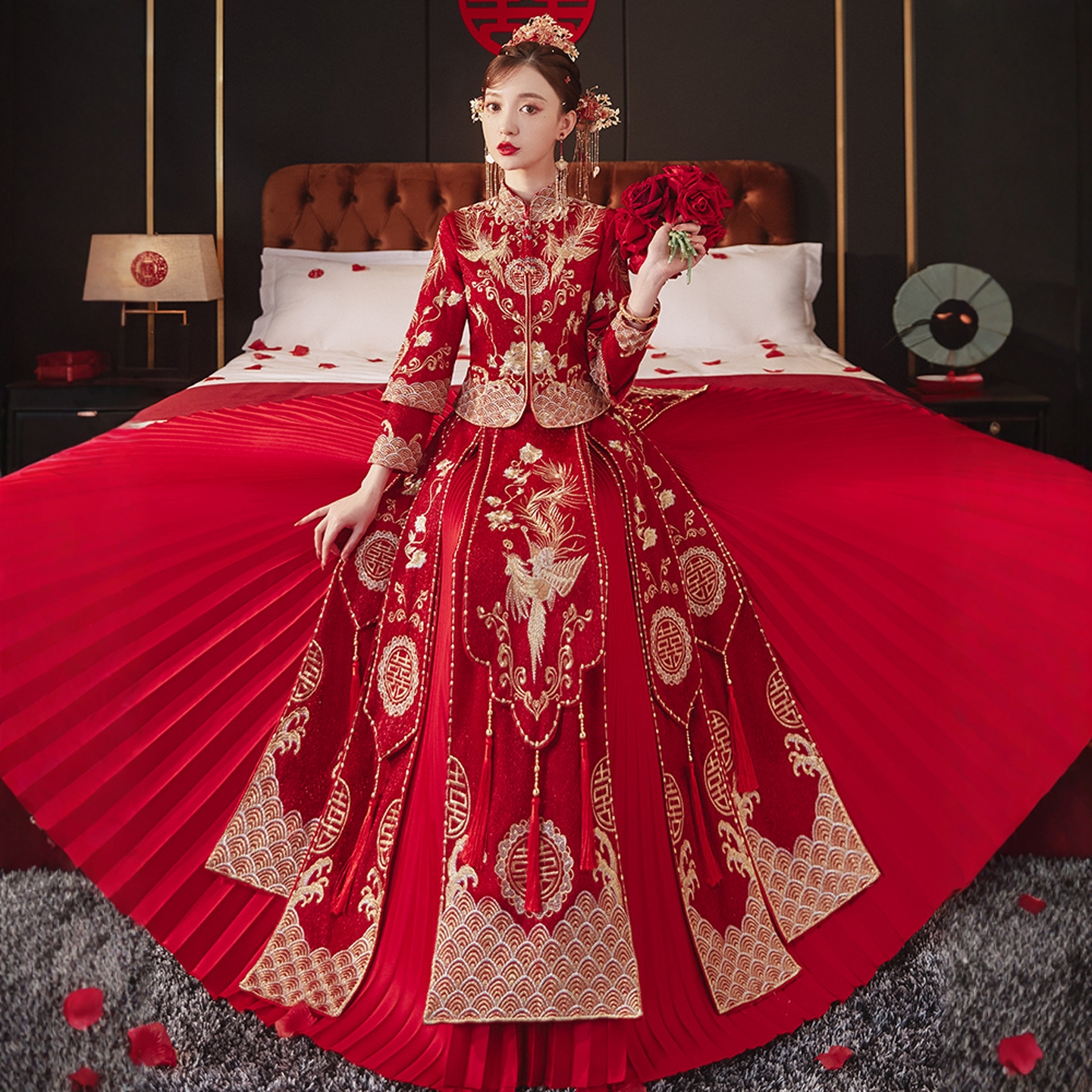 海棠记秀禾服新娘2025款结婚中式