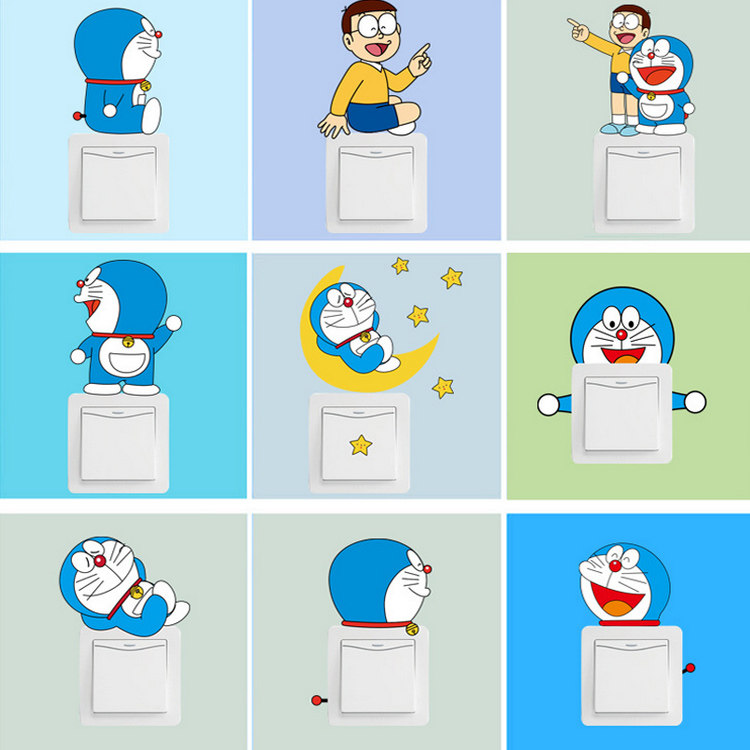 3d立体墙贴儿童房卧室客厅墙壁装饰画机器猫创意动漫海报贴纸贴图,家居饰品,软装墙贴,淘宝优惠券,粉丝福利购,淘宝优惠卷