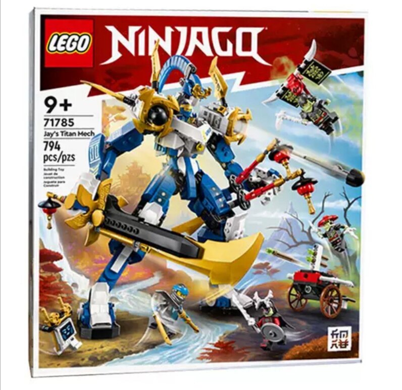乐高71785幻影忍者系列杰的泰坦机甲神龙能量核神殿男孩积木玩具