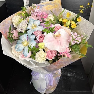 圣诞节送闺蜜凯尔盖安送女友玫瑰花情人节郁金香生日花束北京鲜花