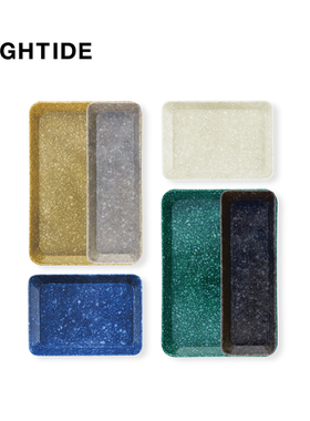 现货 HIGHTIDE MARBLED 书桌文具首饰茶具收纳整理托盘