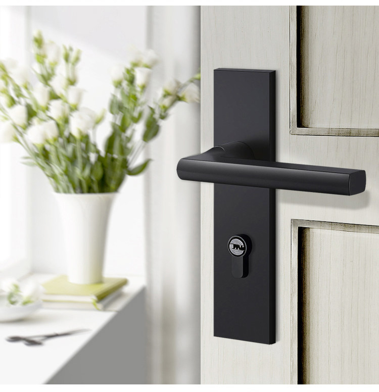 磁吸房门锁室内门锁分体锁卧室静音锁木门锁卫生间通用型家用门锁