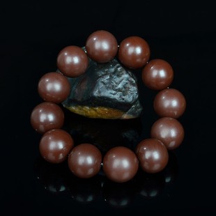 新疆金丝玉红泥石手串 男 20mm天然戈壁滩泥石玉手链