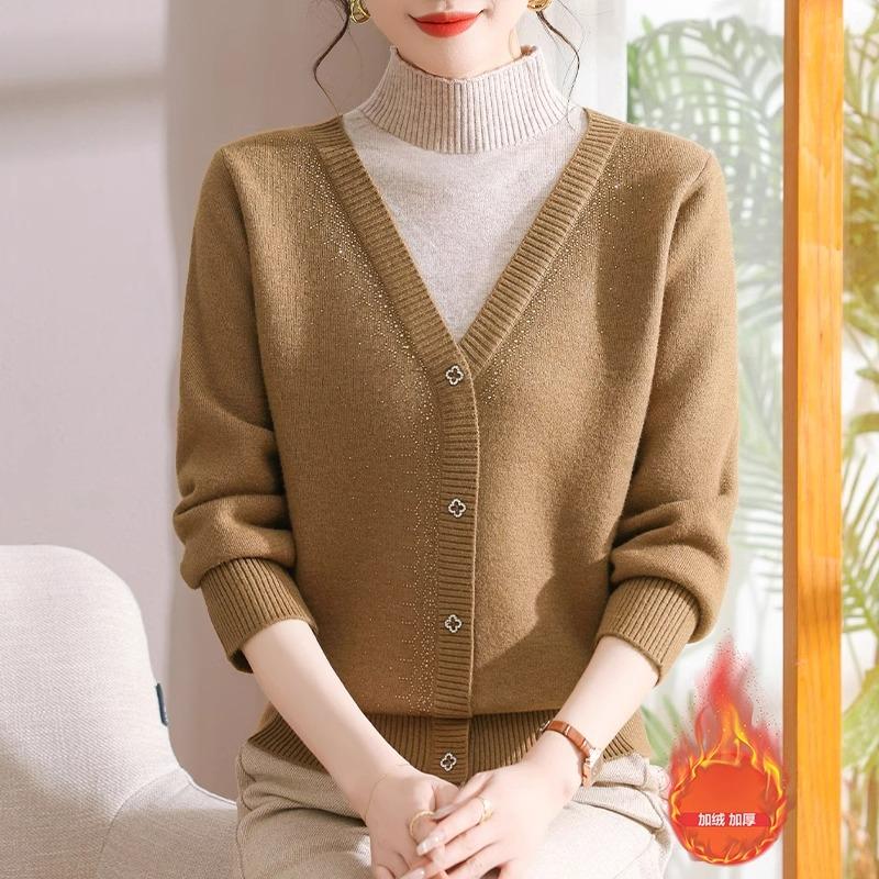 秋冬装保暖一体绒中老年加厚洋气