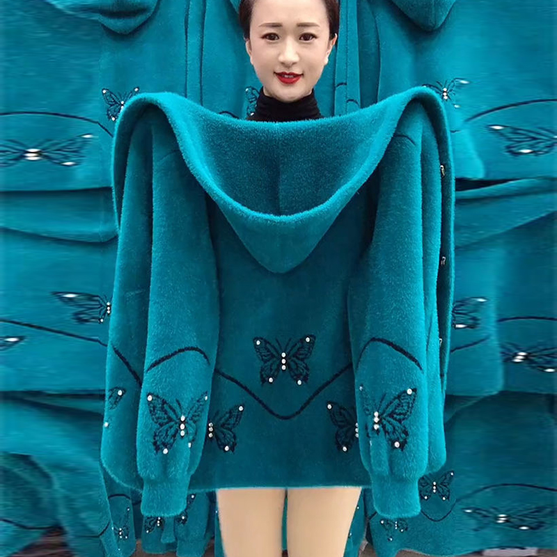 水貂绒妈妈短款外套秋冬中老年人