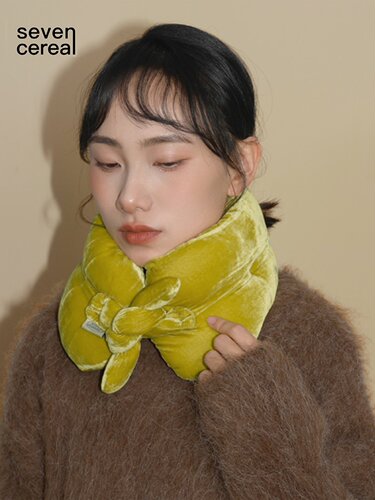 七谷｜丝绒泡芙颈枕U型飞机枕脖子靠枕便携办公室午睡枕旅行枕u.