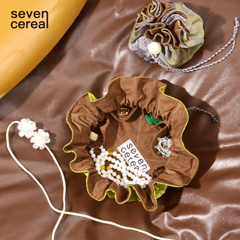 七谷｜花花首饰包装袋便携束口抽绳精致项链珠宝饰品旅行收纳袋,收纳整理,首饰盒,淘宝优惠券,粉丝福利购,淘宝优惠卷