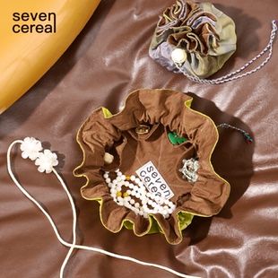 七谷｜花花首饰包装袋便携束口抽绳精致项链珠宝饰品旅行收纳袋