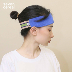 七谷 纯棉吸汗发带瑜伽运动止汗跑步头带健身束发宽边头巾 夏季