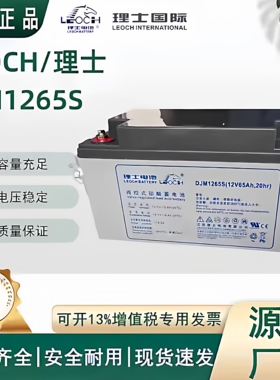 理士蓄电池DJM1265S12V65Ah铅酸免维护UPS机房（全国包邮）