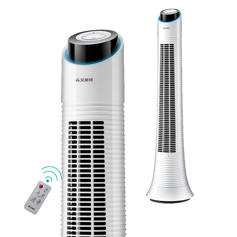 艾美特电风扇蓄电直流变频充电塔扇遥控预约无叶落地式风扇